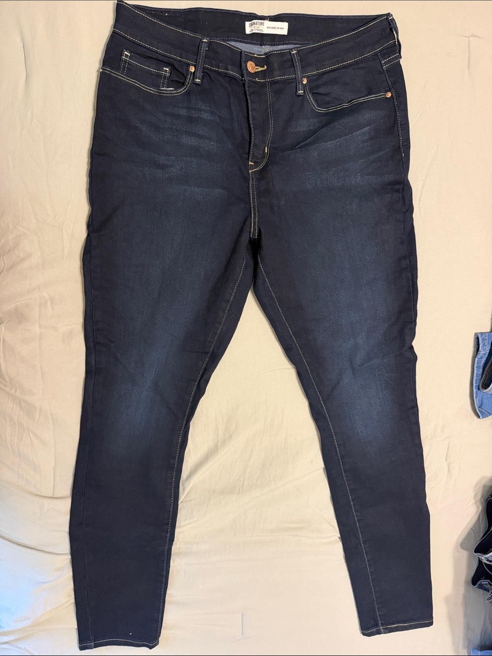 Signature by Levi Strauss Dark Blue Skinny Jeans NWOT Size 14M
